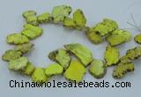 CTD2009 Top drilled 20*25mm - 30*35mm freeform turquoise beads