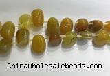 CTD2121 Top drilled 15*25mm - 18*25mm freeform agate beads