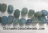 CTD2126 Top drilled 15*25mm - 18*25mm freeform agate beads