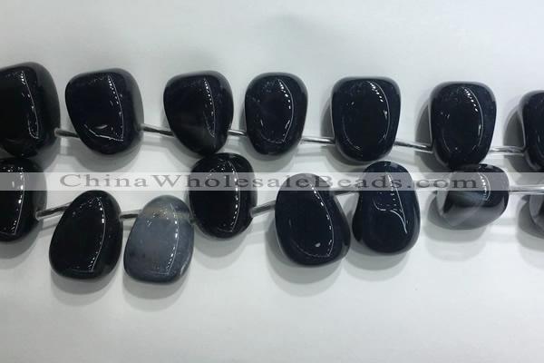CTD2133 Top drilled 15*25mm - 18*25mm freeform agate beads
