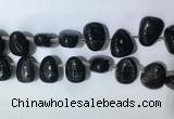 CTD2145 Top drilled 15*25mm - 18*25mm freeform smoky quartz beads