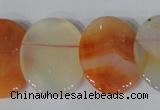 CTD22 Top drilled 20*30mm oval agate gemstone beads wholesale