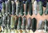 CTD2245 Top drilled 10*22mm - 12*45mm faceted nuggets Indian agate beads