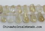 CTD2267 Top drilled 16*28mm - 20*30mm faceted freeform citrine beads