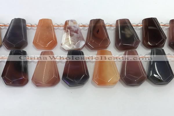 CTD2277 Top drilled 16*28mm - 20*30mm faceted freeform agate beads