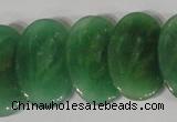 CTD23 Top drilled 20*30mm oval green aventurine beads wholesale