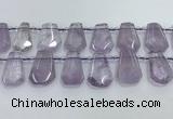 CTD2355 Top drilled 16*18mm - 20*30mm faceted freeform amethyst beads