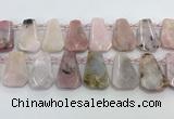 CTD2359 Top drilled 16*18mm - 20*30mm freeform pink opal beads