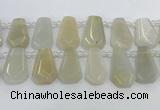 CTD2361 Top drilled 16*18mm - 20*30mm faceted freeform moonstone beads