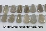 CTD2362 Top drilled 16*18mm - 20*30mm faceted freeform moonstone beads