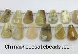 CTD2368 Top drilled 16*18mm - 20*30mm freeform yellow opal beads