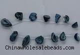 CTD2504 Top drilled 15*20mm - 25*35mm freeform druzy agate beads