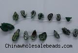 CTD2505 Top drilled 15*20mm - 25*35mm freeform druzy agate beads