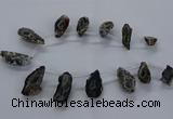 CTD2506 Top drilled 15*20mm - 25*35mm freeform druzy agate beads