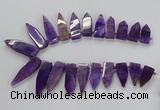 CTD2511 Top drilled 15*25mm - 16*50mm sticks agate gemstone beads