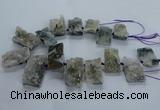 CTD2574 Top drilled 15*22mm - 25*45mm freeform druzy amethyst beads