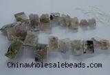 CTD2575 Top drilled 15*22mm - 25*45mm freeform druzy amethyst beads