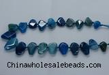 CTD2597 Top drilled 15*20mm - 25*35mm faceted freeform agate beads