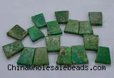 CTD2655 Top drilled 25*35mm - 30*40mm trapezoid sea sediment jasper beads