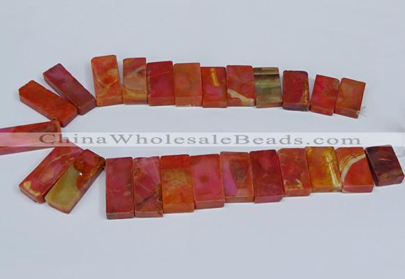 CTD2666 Top drilled 14*27mm - 16*42mm rectangle agate jasper beads