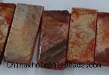 CTD2691 Top drilled 16*22mm - 16*55mm rectangle agate beads