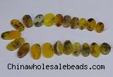 CTD2741 Top drilled 15*25mm - 20*40mm freeform agate beads