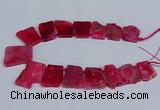 CTD2757 Top drilled 25*30mm - 35*45mm freeform agate beads