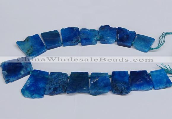 CTD2758 Top drilled 25*30mm - 35*45mm freeform agate beads