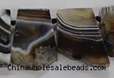 CTD2770 Top drilled 25*30mm - 35*40mm freeform line agate beads