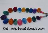 CTD2786 Top drilled 15*25mm - 25*40mm oval agate gemstone beads