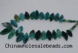 CTD2793 Top drilled 15*30mm - 25*45mm marquise agate gemstone beads