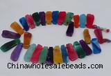 CTD2801 Top drilled 15*35mm - 20*40mm freeform agate gemstone beads