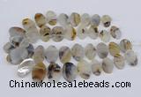 CTD2825 Top drilled 15*25mm - 25*35mm freeform Montana agate beads