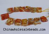 CTD2832 Top drilled 25*30mm - 35*45mm freeform agate beads