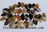 CTD2871 Top drilled 12*25mm - 18*45mm sticks agate gemstone beads