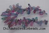 CTD2888 Top drilled 12*28mm - 16*45mm sticks quartz beads