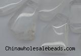 CTD300 Top drilled 15*20mm - 20*25mm freeform white crystal beads