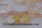 CTD315 Top drilled 15*18mm - 18*20mm faceted freeform citrine beads