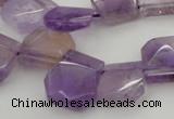 CTD316 Top drilled 15*18mm - 18*20mm faceted freeform ametrine beads