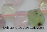 CTD317 15*18mm - 18*20mm faceted freeform multicolor quartz beads