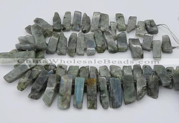 CTD331 Top drilled 10*20mm - 12*35mm sticks labradorite beads