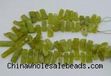 CTD3520 Top drilled 10*20mm - 12*40mm sticks Korean jade beads