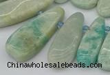 CTD3530 Top drilled 10*22mm - 15*45mm freeform amazonite beads