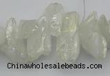 CTD3553 Top drilled 10*20mm - 12*30mm sticks plated quartz beads