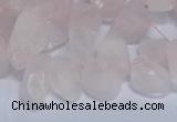 CTD3601 Top drilled 10*14mm - 13*18mm nuggets rose quartz beads