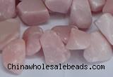 CTD3606 Top drilled 10*14mm - 13*18mm nuggets Chinese pink opal beads