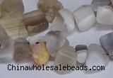 CTD3609 Top drilled 10*14mm - 13*18mm nuggets botswana agate beads