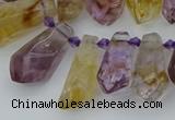 CTD3623 Top drilled 9*18mm - 16*30mm faceted nuggets ametrine beads