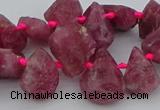 CTD3626 Top drilled 10*15mm - 15*20mm freeform pink tourmaline beads