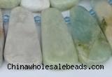 CTD3637 Top drilled 10*20mm - 15*45mm freeform aquamarine beads